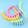 12 PCS Children Soft Rubber 16-Section Caterpillar Stretch Decompression Toy(Pink)