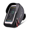WHEEL UP Anti-splashing Touch Screen Bicycle Mobile Phone Bag Mountain Bike Front Beam Bag Riding Handlebar Bag, Style:Black