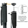 BEXIN P308A Portable Travel Outdoor DSLR Camera Aluminum Alloy Monopod Holder (Black)
