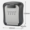 Wall Mounted Key Safe Box - 4 Digit Combination Lock - Black