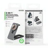 DUZZONA W22 15W 3 in 1 Foldable Magnetic Wireless Charging Stand(Grey)