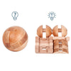 Wooden Adult Educational Toy Ball-shaped Lock Puzzle Toy