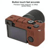 For Sony ILCE-7CM2 / A7C II / A7CR Litchi Texture Soft Silicone Protective Case(Coffee)