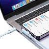 USAMS US-SJ652 PD 30W USB-C/Type-C to 8 Pin Aluminum Alloy Digital Display Fast Charging Elbow Data Cable, Length: 1.2m(Beige)