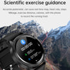 E400 1.39 inch HD Round Screen Leather Strap Smart Watch Supports ECG Monitoring/Non-invasive Blood Sugar(Brown)