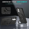 For Samsung Galaxy S24+ 5G / S25+ 5G Skin Feel Magnetic Holder MagSafe Phone Case(Black)