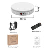 30cm Electric Rotating Turntable Display Stand Video Shooting Props Turntable for Photography, Load: 100kg, US Plug(White)