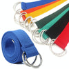 Unisex Canvas Waist Belts Double Rings Buckle Waistband Strap Belts Solid Casual Belt, Length:105 x 3.2cm(Green)