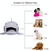 Shark Pet Bed Grey Small Dog Cat House Warm Soft S 42cm