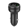 Dual USB 66W Car Flash Charger for OPPO / Huawei (Black)
