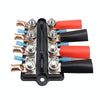 CP-4063 Double Row M10 Power Distribution Block Terminal Studs with Terminals(Black)