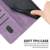 For Xiaomi Redmi K70 / K70 Pro Skin Feel Stripe Pattern Leather Phone Case with Long Lanyard(Purple)