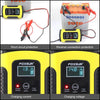 FOXSUR 12V 6A Intelligent Universal Battery Charger for Car Motorcycle, Length: 55cm, US Plug(Yellow)