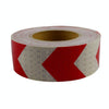 PVC Crystal Color Arrow Reflective Film Truck Honeycomb Guidelines Warning Tape Stickers 5cm x 25m(Red White)