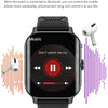 F12 2.02 inch Curved Screen Smart Watch Supports Voice Call/Blood Sugar Detection(Black + Green)
