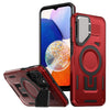 For Samsung Galaxy A14 4G / 5G Shield Frame Holder MagSafe Phone Case(Red)