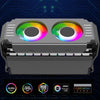 Desktop ARGB Memory Cooler PWM Temperature Control Dual Fan, For DDR / DDR2 / DDR3 / DDR4 / DDR5(Black)