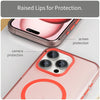 For iPhone 15 Pro Max MagSafe Frosted Translucent TPU + PC Full Coverage Phone Case(Red)