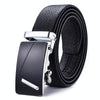 130cm Men Leather Automatic Buckle Belt Business Style Waist Band(K901 Silver)