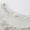 Spring and Autumn Girls Cotton Long-sleeved Ruffled Sweatshirt, Height:104cm(Champagne Yellow)
