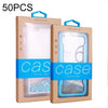 50 PCS Kraft Paper Phone Case Leather Case Packaging Box, Size: L 5.8-6.7 Inch(Blue)