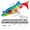 PROBEROS DW6087 T-Tail Lead Fish Soft Lure Sea Bass Boat Fishing Bionic Fake Bait, Specification: 7.5cm/13.5g(Color E)