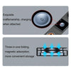 XH-X8 15W 3-in-1 MagSafe Foldable Mini Magnetic Mobile Phone Earphone Watch Wireless Charger(Black)