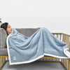 80x130cm Flannel Thickened Embossed Shawl Blanket Office Air Conditioning Blanket(Light Grey)