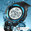 SKMEI 1731 Triplicate Round Dial LED Dual Time Digital Display Luminous Electronic Watch(Gold and Black)
