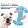 TPR Dog Chew Toy, Bone-Shaped, Avocado Green, Teeth Cleaning