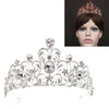 Crystal Wedding Crown Bride Crown Headband Accessories Hair Jewelry Ornaments(Silver White)