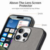 For iPhone 14 Plus Twill Fabric Leather Skin Back Phone Case(Gray)