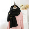 Winter Students All-Match Knitting Thickening Warm Small Fresh Scarf, Size:210 x 40cm(Avocado-Black)