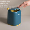Desktop Trash Can Office Dress Makeup Table Living Room Home Mini Storage Box(Deep Blue)