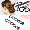 Elegance Hair Braider Flower Magic Hair Clip Queue Twist Plait Hairstyle Styling Accessories,Size:13.5x2.5cm(Black)