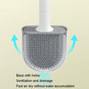 Soft Rubber Toilet Brush Clamp No Dead Space Cleaning Brush, Size: Leakage(Moon White)