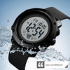 SKMEI 1426 Multifunctional Outdoor Fashion Noctilucent Waterproof Black Machine Rubber Ring Digital Watch (Black)