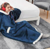 Lazy Blanket Lambswool TV Blanket Wearable Blanket, Size: Length 120CM(Purple)