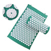 TPE + Sponge Acupuncture Acupoint Pain Relief Acupuncture Massage Pad Yoga Mat + Pillow Set(Green)