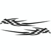 2 PCS/Set D-468 Checkered Totem Pattern Car Modified Decorative Sticker(Black)