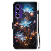 For Samsung Galaxy A16 Crystal Texture Colored Drawing Leather Phone Case(Little Lantern Flower)