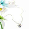 Angel Eyes Pendant Layered Necklace, Model: N2106-9 Love Hot Drill Blue Eyes