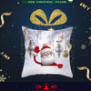 Christmas  Peach Skin Sofa Pillowcase Cartoon Living Room Bedroom Pillowcase Without Pillow Core(Snowman 11)