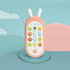 Beiens Early Childhood Education Puzzle Bilingual Phone Baby Bite Music Mobile Phone Toy(Pink)