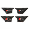 4 PCS Car Carbon Fiber Inner Door Wrist Decorative Panel for Audi A3 2014-2018