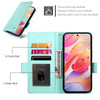 For Samsung Galaxy A36 Side Buckle Magnetic Frosted Leather Phone Case(Mint Green)