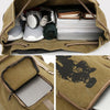 Canvas Shoulder Bag Large Capacity Outdoor Travel Bag Breathable Wearable Casual Backpack(Coffee)