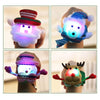 Santa Style Flash Light Merry Christmas Slap Pat Circle Wristband(Sequins Light Snowman)