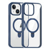 For iPhone 13 High Transparency MagSafe Holder Phone Case(Dark Blue)