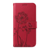 For Samsung Galaxy A26 5G Global Dandelion Embossed Pattern Flip Leather Phone Case(Red)